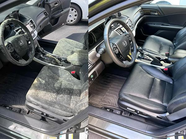 Auto detailing before and after
